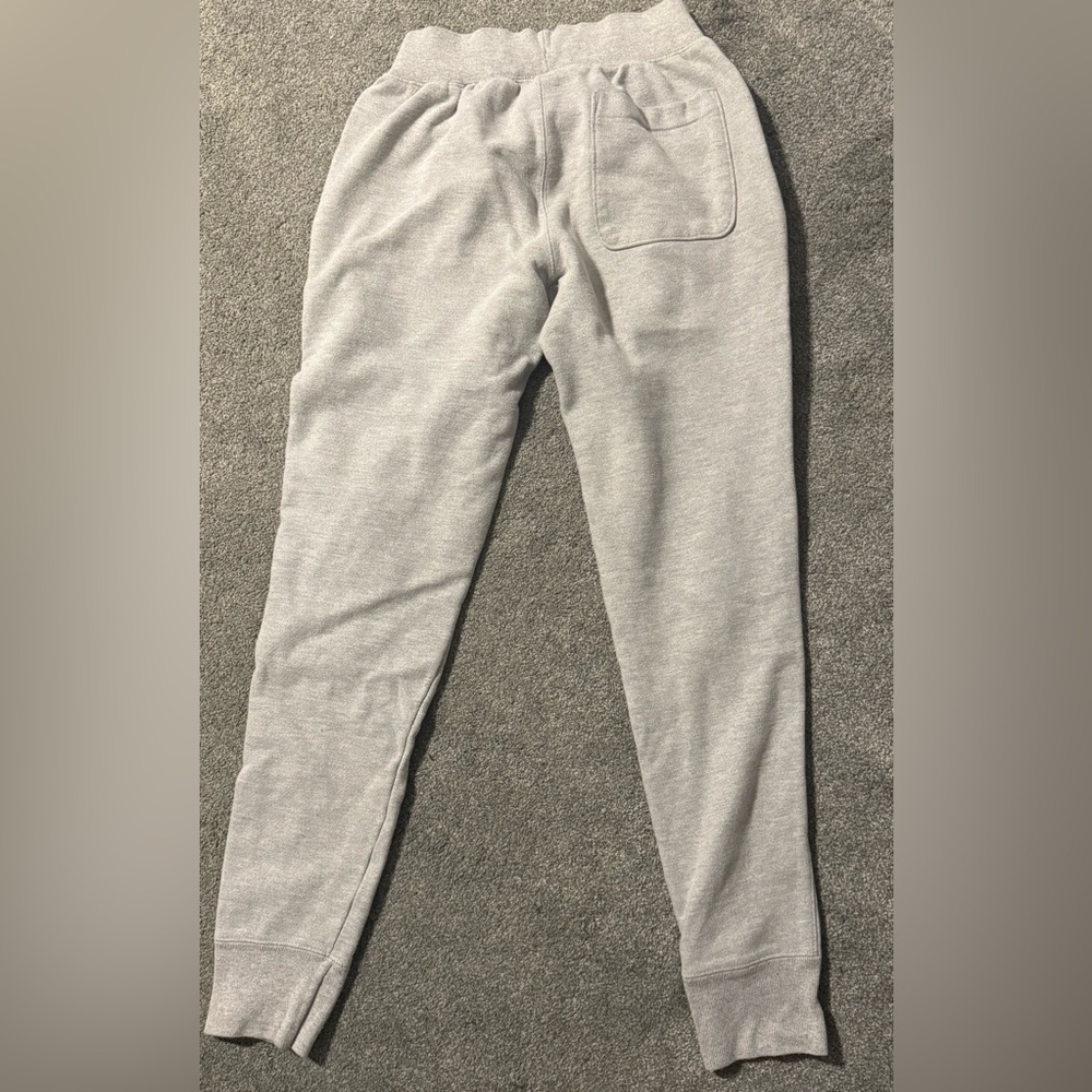 Champion Reverse Weave women's tapered grey athletic drawstring waist joggers SM